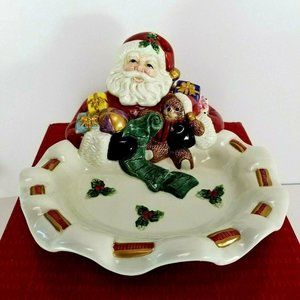 Fitz & Floyd Toyland Santa Potpourri Dish Bowl